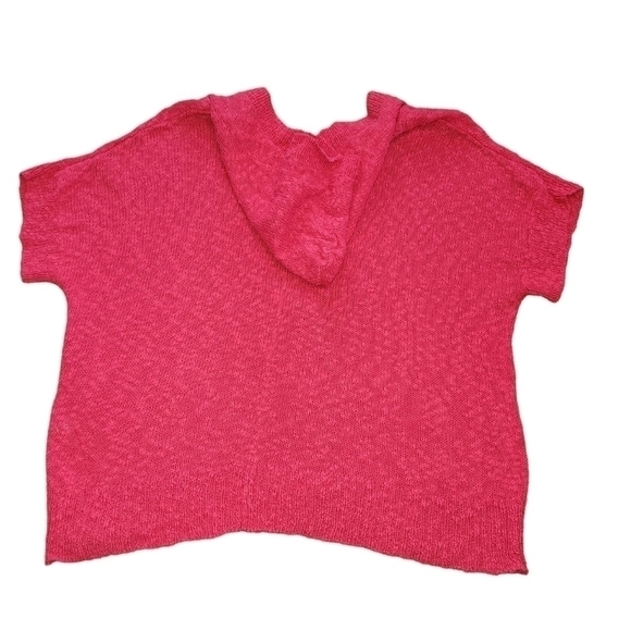 Avenue size 22/24 red hooded short sleeve knit button down sweater - Picture 6 of 8